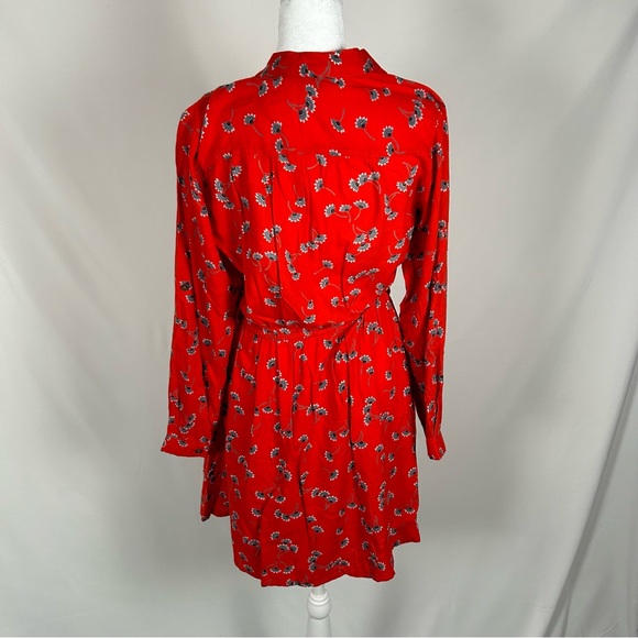 Angie Red Long Sleeve Dress Size Medium - Picture 4 of 5